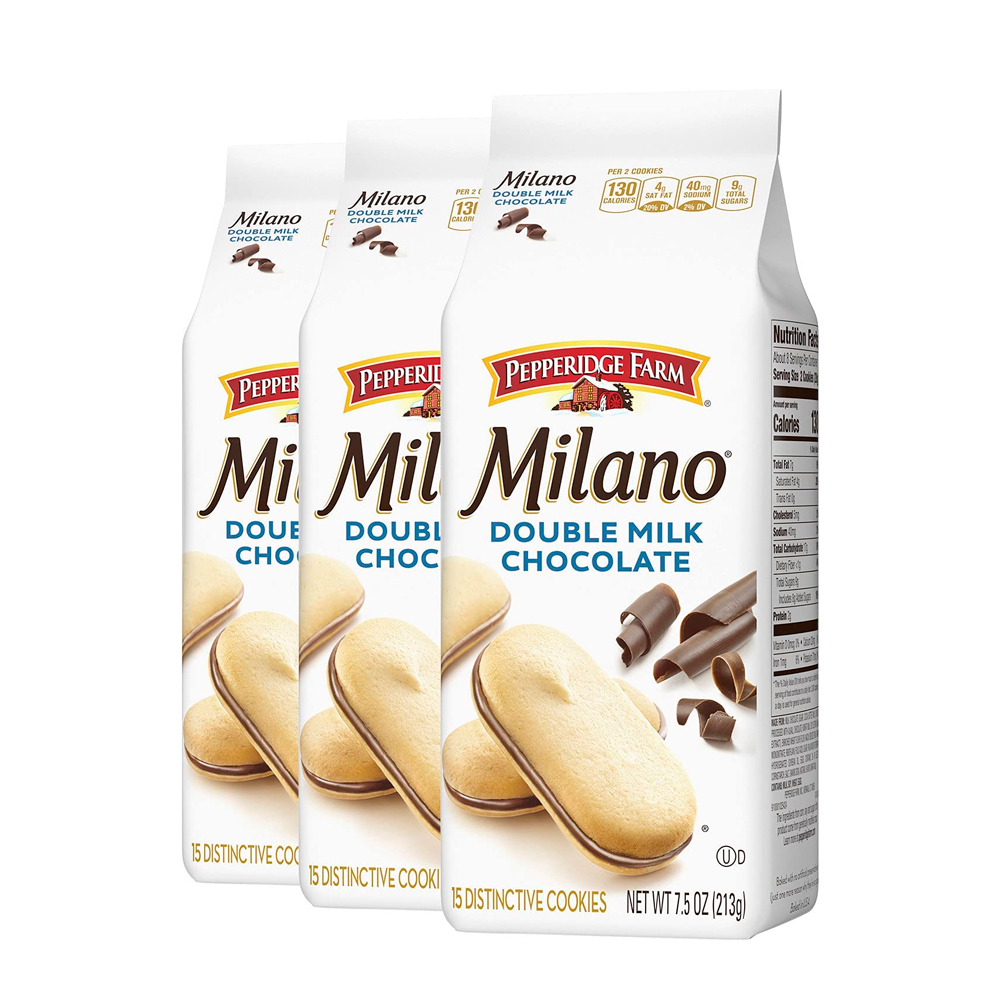 페퍼리지팜 밀라노 초콜릿 쿠키 더블 밀크초콜릿 213g X 3팩